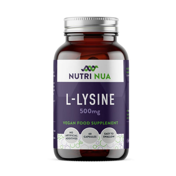 Nutri Nua Lysine 500mg Vegan 60 Capsules - O'Sullivans Pharmacy - Vitamins - 5391522031784