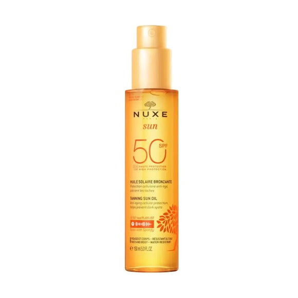 Nuxe Sun Tanning Oil High Protection SPF50 150ml - O'Sullivans Pharmacy
