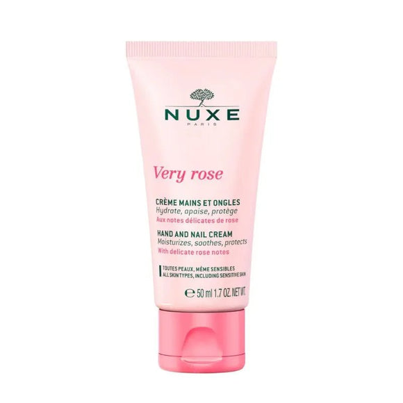 Nuxe Very Rose Hand And Nail Cream 50ml - O'Sullivans Pharmacy