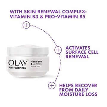 Olay Anti Wrinkle Firm & Lift Night Cream 50ml - O'Sullivans Pharmacy