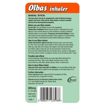 Olbas Oil Inhaler Nasal Stick - O'Sullivans Pharmacy