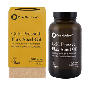 One Nutrition Cold Pressed Flax Seed Oil 90 Capsules - O'Sullivans Pharmacy - Vitamins - 5391500077476