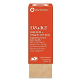 One Nutrition D3 and K2 Oral Spray 30ml - O'Sullivans Pharmacy