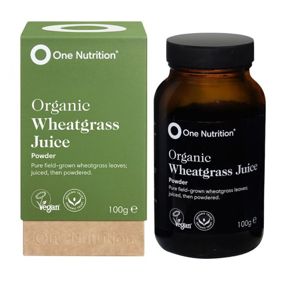 One Nutrition Organic Wheatgrass Juice 100g Powder - O'Sullivans Pharmacy - Vitamins - 5391500071276