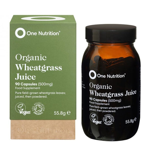 One Nutrition Organic Wheatgrass Juice 90 Capsules - O'Sullivans Pharmacy - Vitamins - 5391500071269