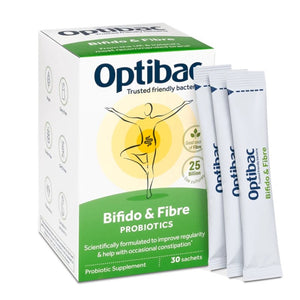 Optibac Bifido & Fibre Sachets 30 Pack - O'Sullivans Pharmacy - Vitamins - 5060086610383