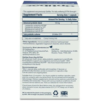 Optibac Every Day Extra Capsules 30 Pack - O'Sullivans Pharmacy