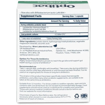 Optibac For Those On Antibiotics Capsules 10 Pack - O'Sullivans Pharmacy