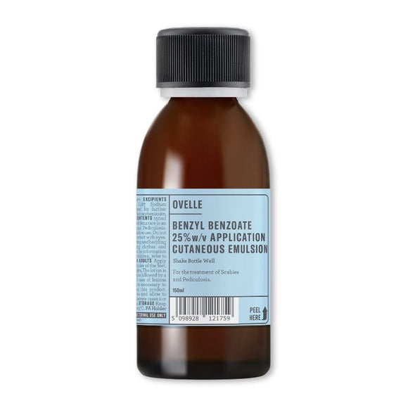 Ovelle Benzyl Benzoate 150ml - O'Sullivans Pharmacy - Complementary Health - 5098928121759