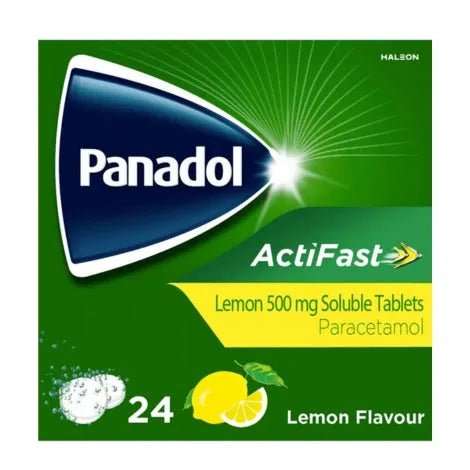 Panadol Actifast Lemon Soluble Paracetamol 500mg 24 pack - O'Sullivans Pharmacy