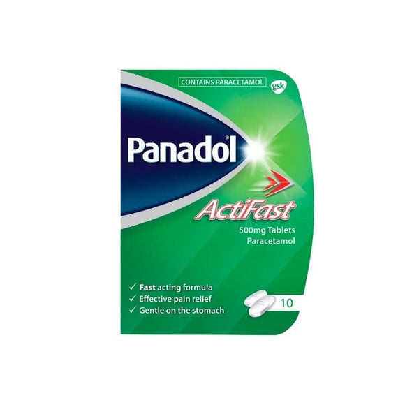 Panadol Actifast Paracetamol 500mg Tablets Compak 10 Pack - O'Sullivans Pharmacy