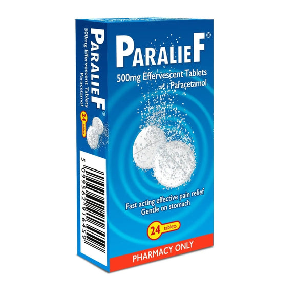 Paralief Effervescent Paracetamol 500mg Tablets 24 Pack - O'Sullivans Pharmacy