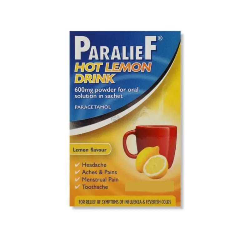 Paralief Hot Lemon Drink Paracetamol 600mg Sachets 5 Pack