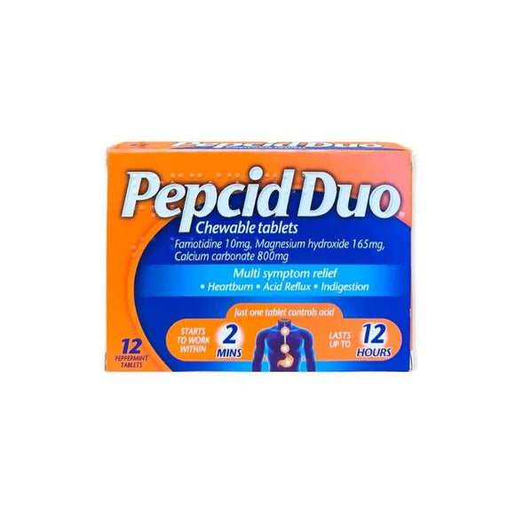 Pepcid Duo Chewable Tablets 12 Pack - O'Sullivans Pharmacy