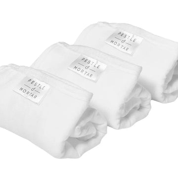 Pestle & Mortar Double Sided Face Cloths 3 Pack - O'Sullivans Pharmacy