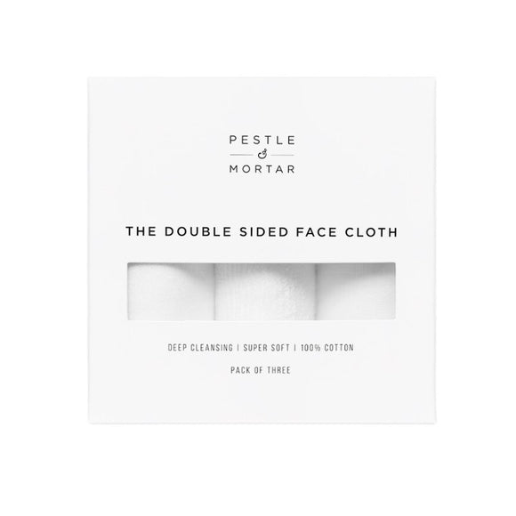 Pestle & Mortar Double Sided Face Cloths 3 Pack - O'Sullivans Pharmacy - Skincare - 855238006351
