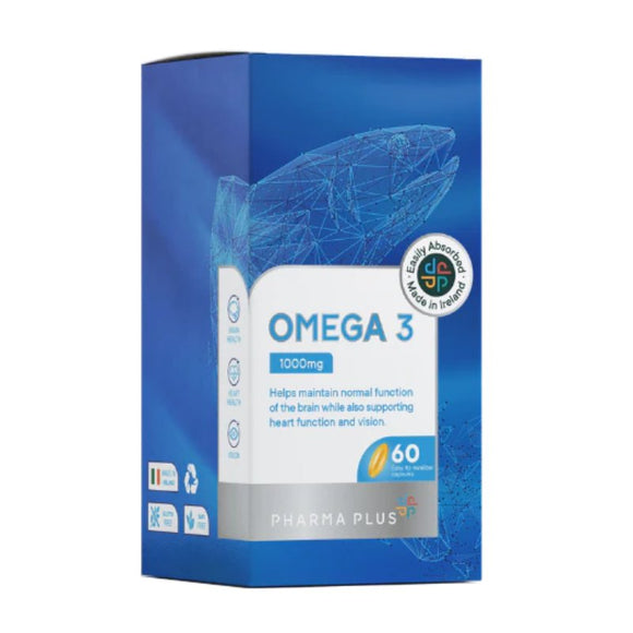 Pharma Plus Omega 3 1000mg 60 Capsules - O'Sullivans Pharmacy - Vitamins - 5391542580033