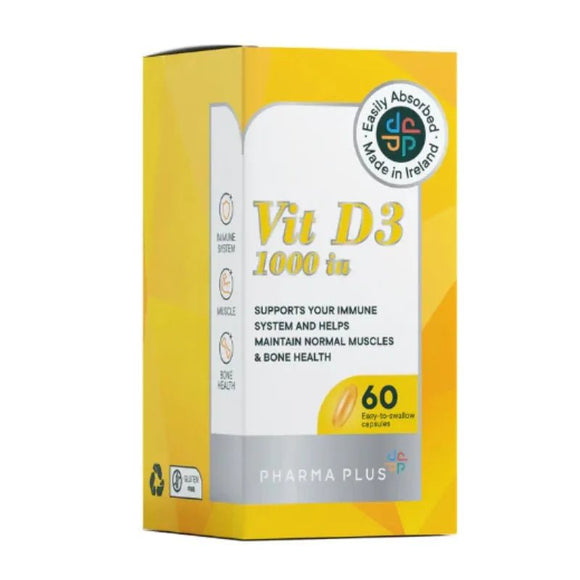 Pharma Plus Vitamin D3 1000 IU 60 Capsules - O'Sullivans Pharmacy
