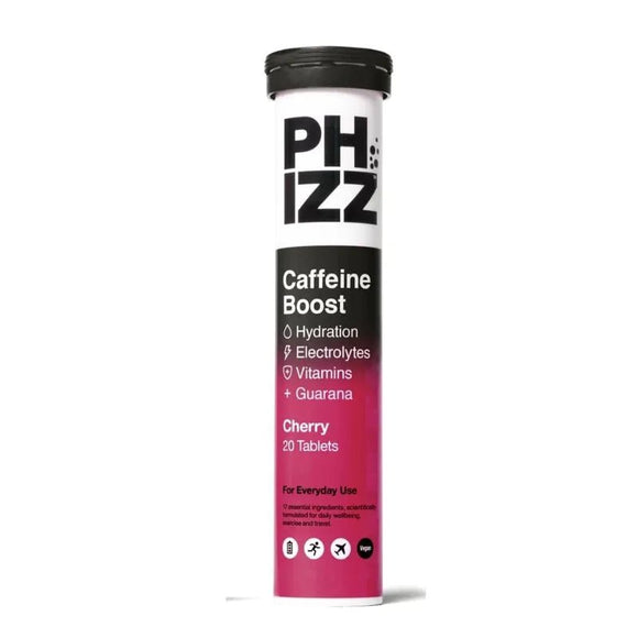 Phizz Cherry Caffeine Effervescent 20 Tablets - O'Sullivans Pharmacy