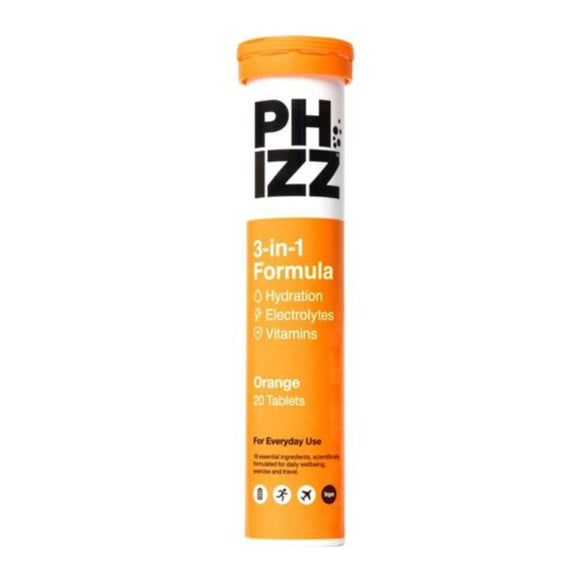 Phizz Orange Hydration Effervescent 20 Tablet Pack - O'Sullivans Pharmacy - Vitamins - 5060447850007