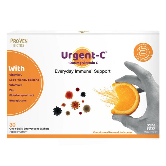 Proven Probiotics Urgent C Everyday Immune Support Sachets 30 Pack - O'Sullivans Pharmacy - Vitamins - 5034268004789