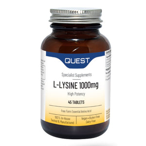 Quest L - Lysine 1000mg 45 Tablets - O'Sullivans Pharmacy - Vitamins - 5022339876014