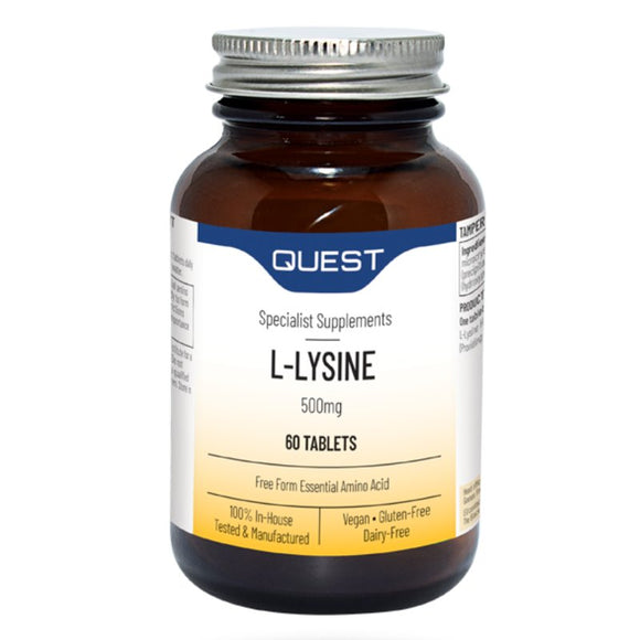 Quest L - Lysine 500mg 60 Tablets - O'Sullivans Pharmacy - Vitamins - 5022339189015