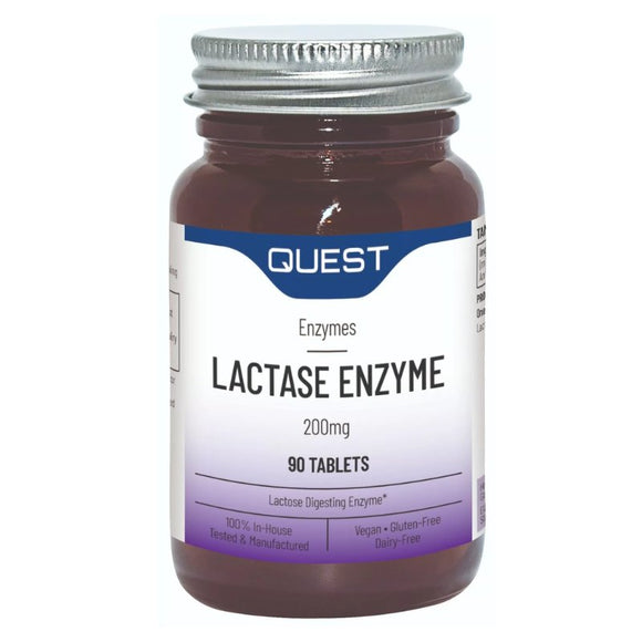 Quest Lactase Enzyme 200mg 90 Tablets - O'Sullivans Pharmacy - Vitamins - 5022339617013