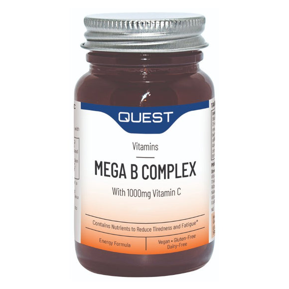 Quest Mega B Complex + Vitamin C 1000mg 30 Tablets - O'Sullivans Pharmacy - Vitamins - 50764006