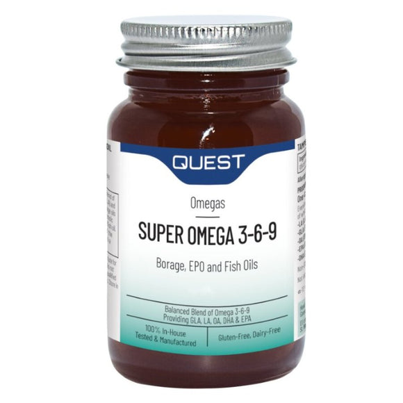 Quest Super Omega 3, 6 and 9 90 Capsules - O'Sullivans Pharmacy - Vitamins - 5022339000174