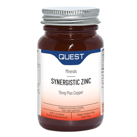 Quest Synergistic Zinc 15mg 30 Tablets - O'Sullivans Pharmacy - Vitamins - 50764273