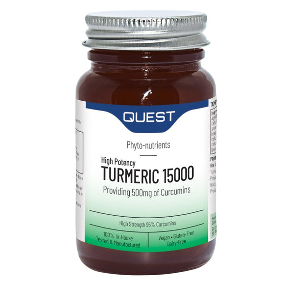 Quest Turmeric 15000 30 Tablets - O'Sullivans Pharmacy - Vitamins - 5022339945017