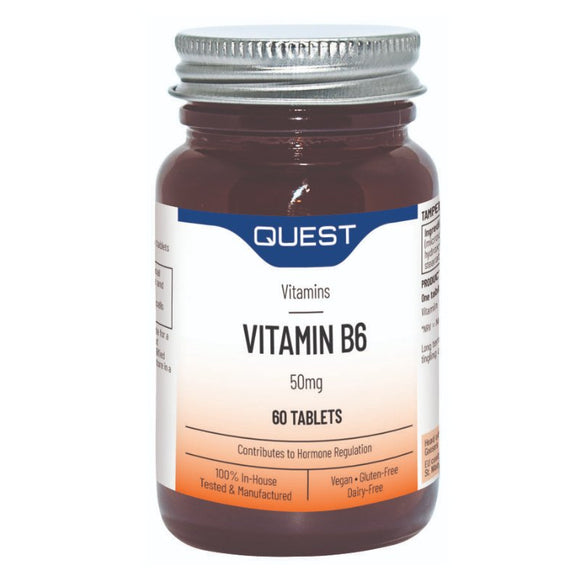 Quest Vitamin B6 50mg 60 Tablets - O'Sullivans Pharmacy - Vitamins - 5022339000044