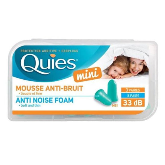 Quies Mini Foam Ear Plugs 3 Pairs - O'Sullivans Pharmacy - Toiletries - 3435172191039