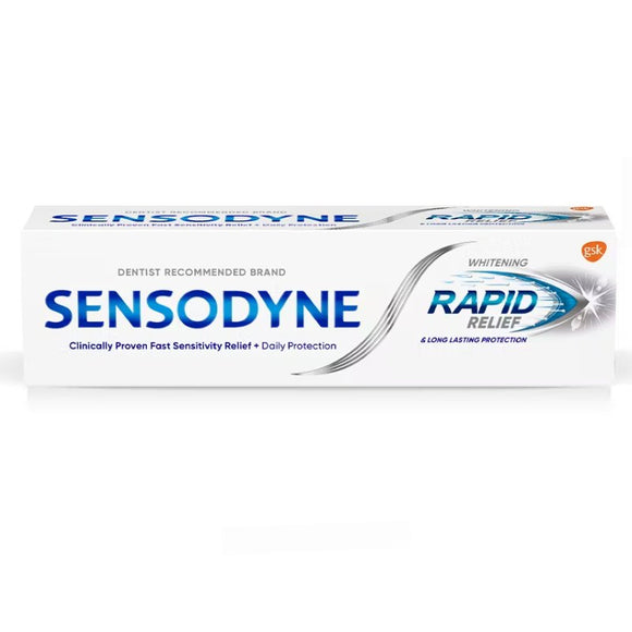 Sensodyne Rapid Relief Whitening Toothpaste 75ml - O'Sullivans Pharmacy - Toiletries - 5054563022592