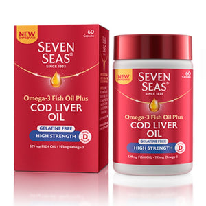 Seven Seas High Strength Cod Liver Oil Capsules 60 Pack - O'Sullivans Pharmacy - Vitamins - 5012335809208