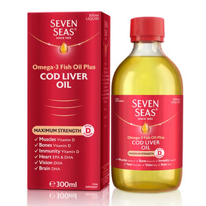 Seven Seas Maximum Strength Cod Liver Oil 300ml - O'Sullivans Pharmacy - Vitamins - 5012335850606