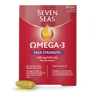 Seven Seas Omega 3 Maximum Strength Capsules 30 Pack - O'Sullivans Pharmacy - Vitamins - 8006540158951