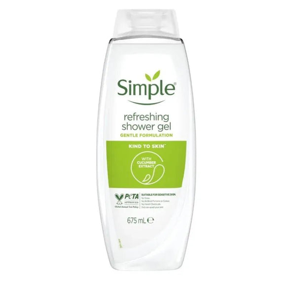 Simple Shower Gel Refreshing 675ml - O'Sullivans Pharmacy
