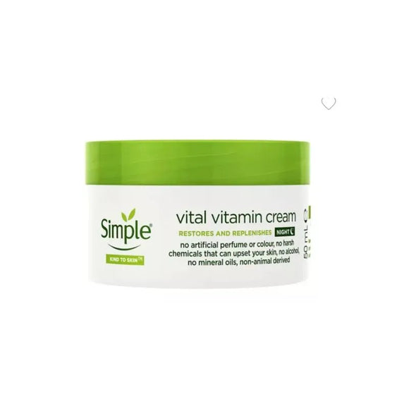 Simple Vital Vitamin Night Cream 50ml - O'Sullivans Pharmacy
