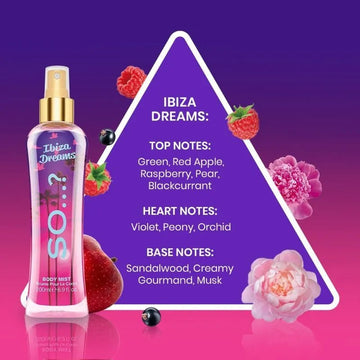 SO…? Ibiza Dreams Body Mist 200ml - O'Sullivans Pharmacy