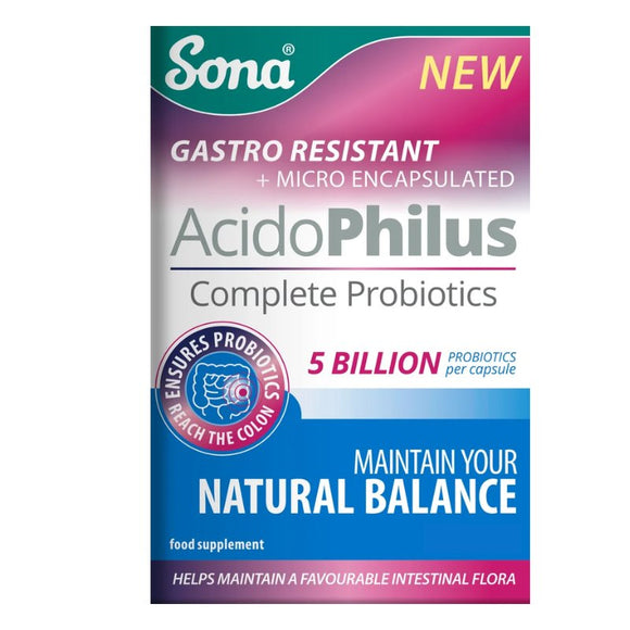 Sona Acidophilus Complete Capsules 120 Pack - O'Sullivans Pharmacy - Vitamins - 5390612001010