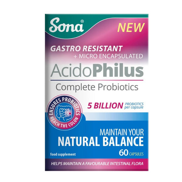 Sona Acidophilus Complete Capsules 60 Pack - O'Sullivans Pharmacy - Vitamins - 5390612001096