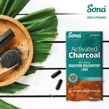 Sona Activated Charcoal Capsules 60 Pack - O'Sullivans Pharmacy - Vitamins -