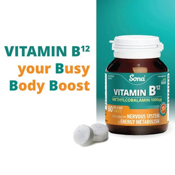 Sona B12 Methylcobalamin 1000ug Tablets 60 Pack - O'Sullivans Pharmacy