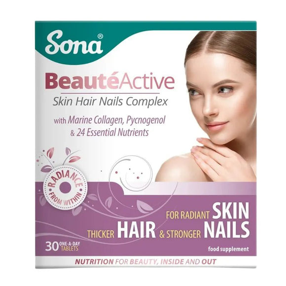 Sona Beaute Active Skin, Hair & Nails Complex 30 Tablets - O'Sullivans Pharmacy