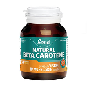 Sona Beta Carotene One - A - Day Capsules 30 Pack - O'Sullivans Pharmacy - Vitamins - 5390612000259