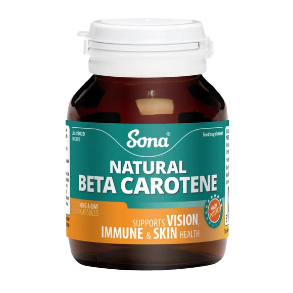 Sona Beta Carotene One - A - Day Capsules 60 Pack - O'Sullivans Pharmacy - Vitamins - 5390612000204