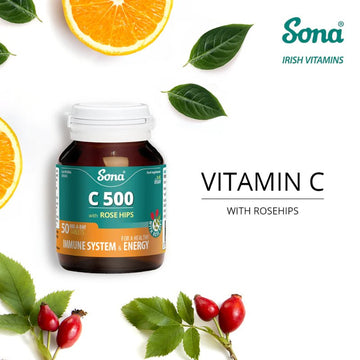 Sona C500 Vitamin C 500mg Tablets 50 Pack - O'Sullivans Pharmacy - Vitamins - 5390612000808