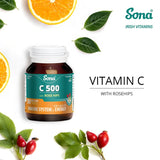 Sona C500 Vitamin C 500mg Tablets 50 Pack - O'Sullivans Pharmacy - Vitamins - 5390612000808